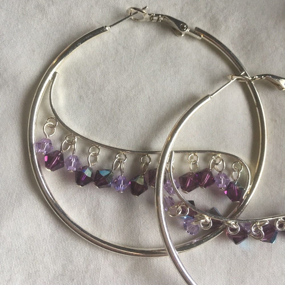 Swarovski Crystal Large hoops